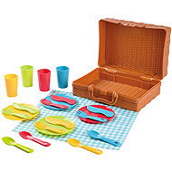 Teddies Picnic basket with set of dishes - Toy Kitchen Utensils