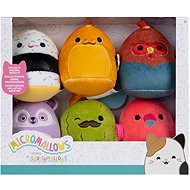Squishmallows Micromallows 6Pack Perch, Eel, Flamingo, Rooster, Sushi, Lemur - Soft Toy
