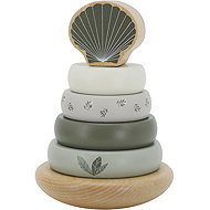 Label Label Balancing Stacking Rings Olive Green - Sort and Stack Tower