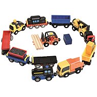 Two kids Set of vehicles for train track - Rail Set Accessory