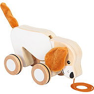 Small Foot Puppy with rustling ears - Push and Pull Toy