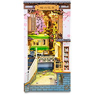 RoboTime Bookstop Miniature house Sakura alley - 3D Puzzle