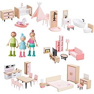 Two Kids Family Furniture Set 5 in 1 - Doll Furniture