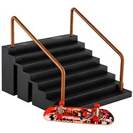 Teddies Skateboard prstový se schůdky a zábradlím - Fingerboard Ramp
