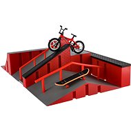 Teddies Skatepark with ramp with bike and finger skateboard - Fingerboard Ramp