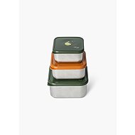 Citron Set of 3 stackable Tiger boxes - Food Container Set