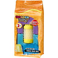 Wonder Factory Non-drying sand and modelling clay in bag - purple, turquoise and yellow - Kinetic Sand