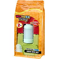 Wonder Factory Non-drying sand and modelling clay in bag - red, lime and blue - Kinetic Sand