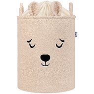 Sipo Premium Bouclé basket with drawstring 43 l Bear Beige - Storage Box