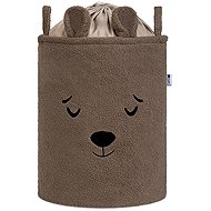 Sipo Premium Bouclé basket with drawstring 43 l Bear Brown - Storage Box