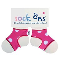 Sock Ons Baby sock covers, Pink Spots 0-6 m - Leg Warmers