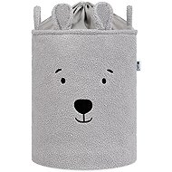 Sipo Premium Bouclé basket with drawstring 43 l Bear Grey - Storage Box