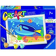 Ravensburger 120232544 CreArt Colourful Dory fish with glittering rhinestones - Painting by Numbers