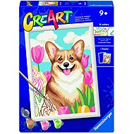 Ravensburger 120232582 CreArt Silk Corgi - Painting by Numbers