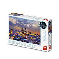 Dino View of Hradcany neon - Jigsaw Puzzle