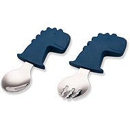 Citron Training spoon and fork Blue Dino - Children's Cutlery