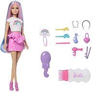 Barbie with rainbow hair and glitter styling - Doll