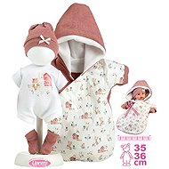 Llorens M636-50 outfit for a New Born baby, size 35-36 cm, with accessories - Toy Doll Dress
