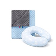 COSING Set Minky blanket + neck warmer Mini forest blue - Travel Pillow