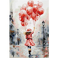 Diamond Dotz Dívka s balónky - Diamond Painting