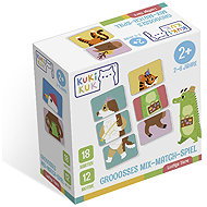 KukiKuk Grooosses Mix & Match Spiel Fröhliche Tiere - Puzzle