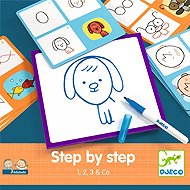 Djeco Step by Step 1, 2, 3 - Colouring Book