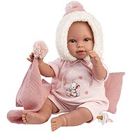 Llorens 63802 New Born - realistické miminko se zvuky a měkkým látkovým tělem - 38 cm - Játékbaba