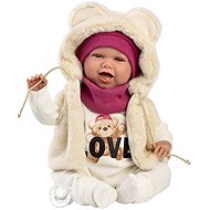 Llorens 74142 New Born - realistické miminko se zvuky a měkkým látkovým tělem - 42 cm - Doll