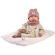 Llorens 84488 New Born - realistické miminko se zvuky a měkkým látkovým tělem - 44 cm - Doll