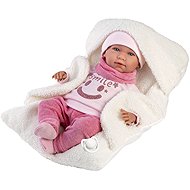 Llorens 74140 New Born - realistické miminko se zvuky a měkkým látkovým tělem - 42 cm - Doll