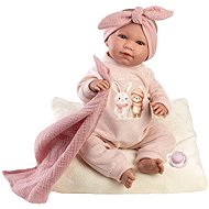 Llorens 74146 New Born - realistické miminko se zvuky a měkkým látkovým tělem - 42 cm - Doll