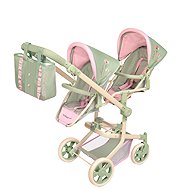DeCuevas 90868 Zusammenklappbarer Zwillingspuppenwagen mit Tasche Botanic 2026 – 91 cm - Puppenwagen