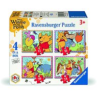 Ravensburger 120043751 Disney: Medvídek Pú s přáteli 4 v 1 - Jigsaw Puzzle