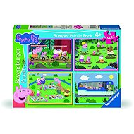 Ravensburger 120043850 Prasátko Peppa: Sláva nazdar výletu 4 × 42 dílků - Jigsaw Puzzle