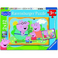 Ravensburger 120043355 Prasátko Peppa 2 × 12 dílků - Jigsaw Puzzle