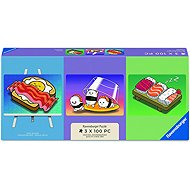 Ravensburger 120020479 Puzzle se stojánkem: Denní menu 3 × 100 dílků - Jigsaw Puzzle