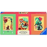 Ravensburger 120020486 Puzzle se stojánkem: Zvířecí legendy 3 × 100 dílků - Jigsaw Puzzle