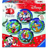 Ravensburger 120080886 Puzzle Disney Christmas Ornaments, Set of 4 × 54 Pieces - 3D Puzzle