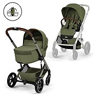 Cybex Balios S Lux TPE with Folding Carrycot Moss Green/Khaki - Baby Buggy