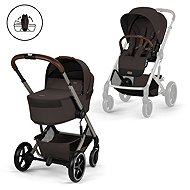 Cybex Balios S Lux TPE with Folding Carrycot Chocolate Brown - Baby Buggy