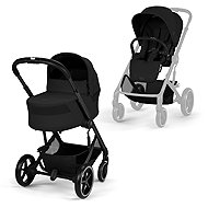 Cybex Balios S Lux BLK + mózeskosár, S Lux Moon Black - Babakocsi