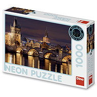 Dino Noční Karlův most neon  travel - Jigsaw Puzzle