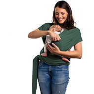 Boba Wrap Bio Elastický šátek z organické bavlny (do 15 kg) zelený - Baby carrier wrap