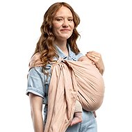 Boba Ring Sling Linen Ring Sling and Carrier (3.2–16kg) Powder Pink - Baby carrier wrap