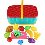 Teddies Picnic Basket with Fruit and Vegetables 15 pcs - Toy Kitchen Food