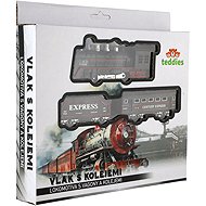 Teddies Train and 2 Carriages with Tracks - Train Set