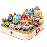 Woody Kufřík s městem a vláčkodráhou - Train Set