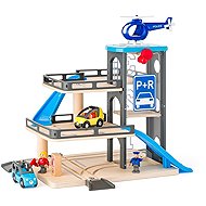 Woody Garáž s autíčky a heliportem - Rail Set Accessory