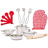 Woody Kuchyňské nádobí mini, sada 12 ks - Play Kitchen