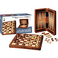 Piatnik Šachy, Dáma, Backgammon 3v1 30 cm - Board Game